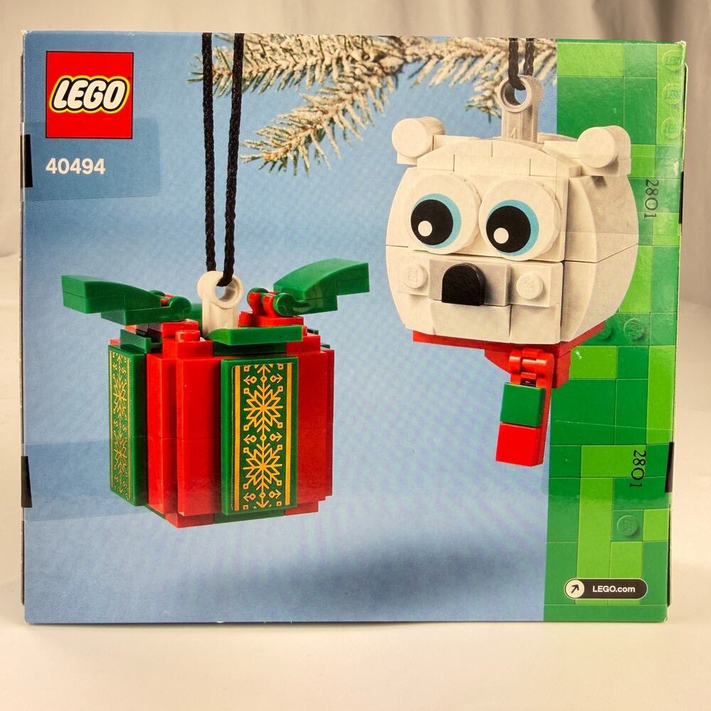 LEGO 40494 Christmas Polar Bear & Gift Pack Ornaments RETIRED Brand NEW Sealed